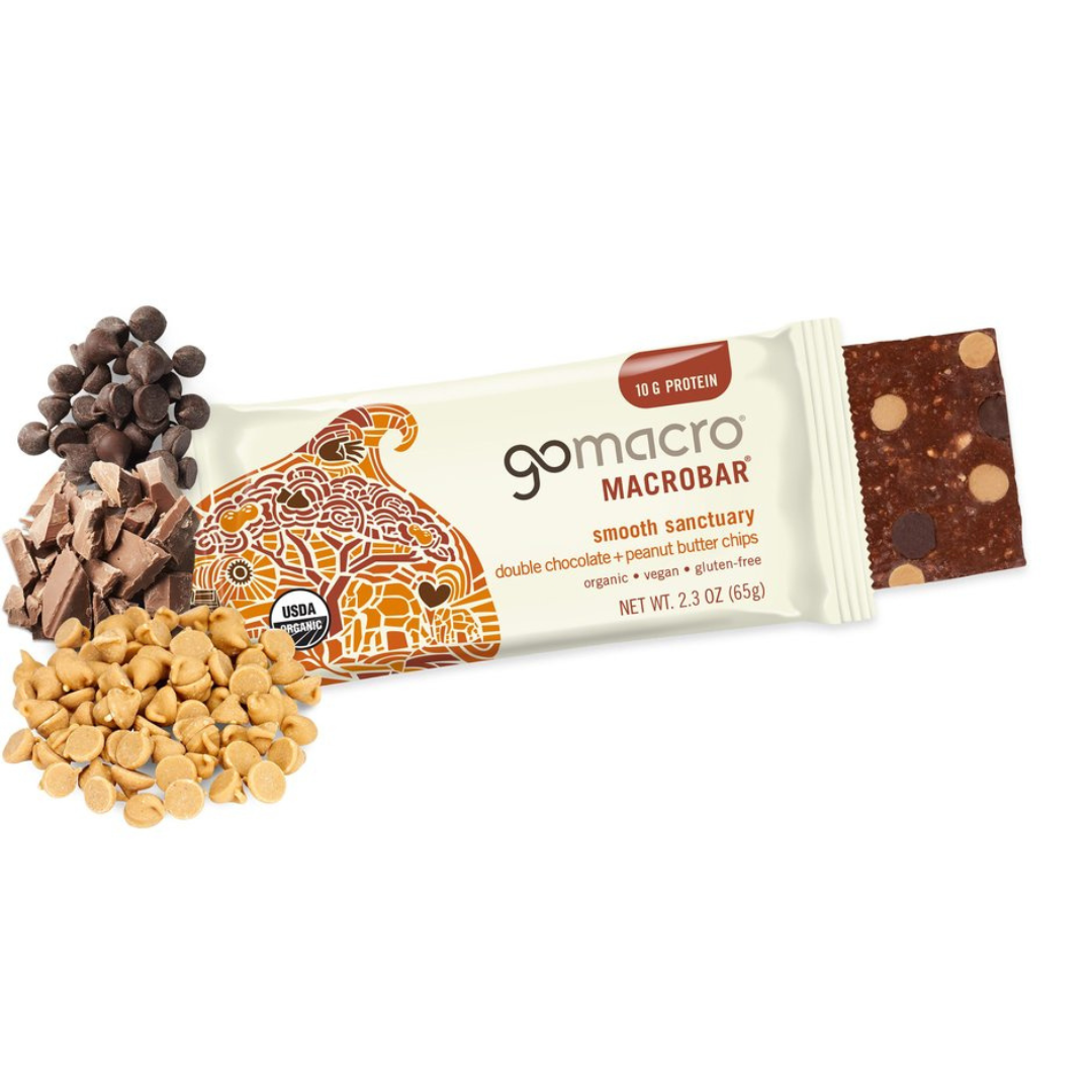 Go Macro Macro Bar - Double Chocolate + Peanut Butter Chips (65g) - Lifestyle Markets